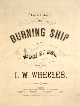 Book cover for The Burning Ship, or, The Lost at Sea
