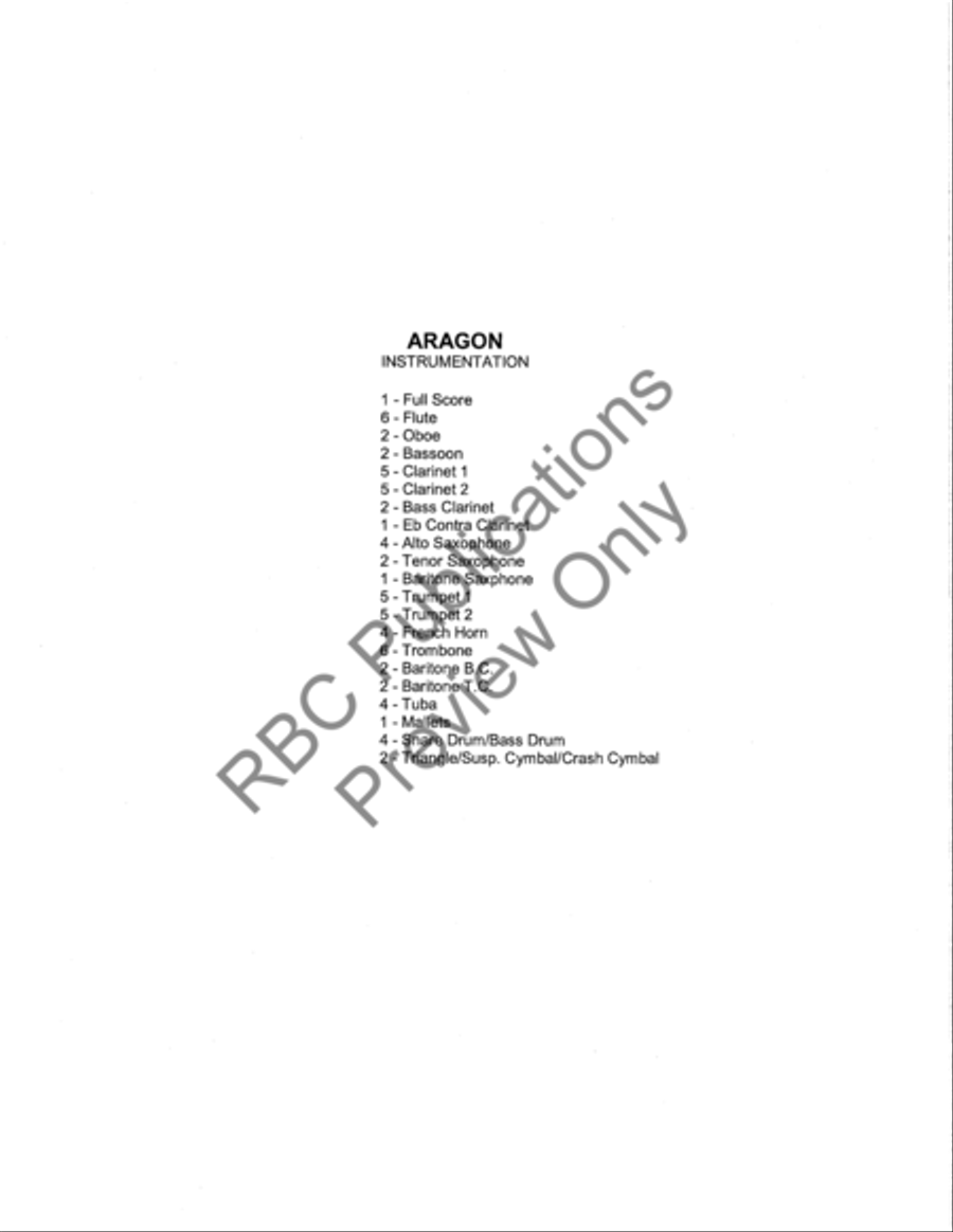Aragon Concert Band scores gallery preview page 3
