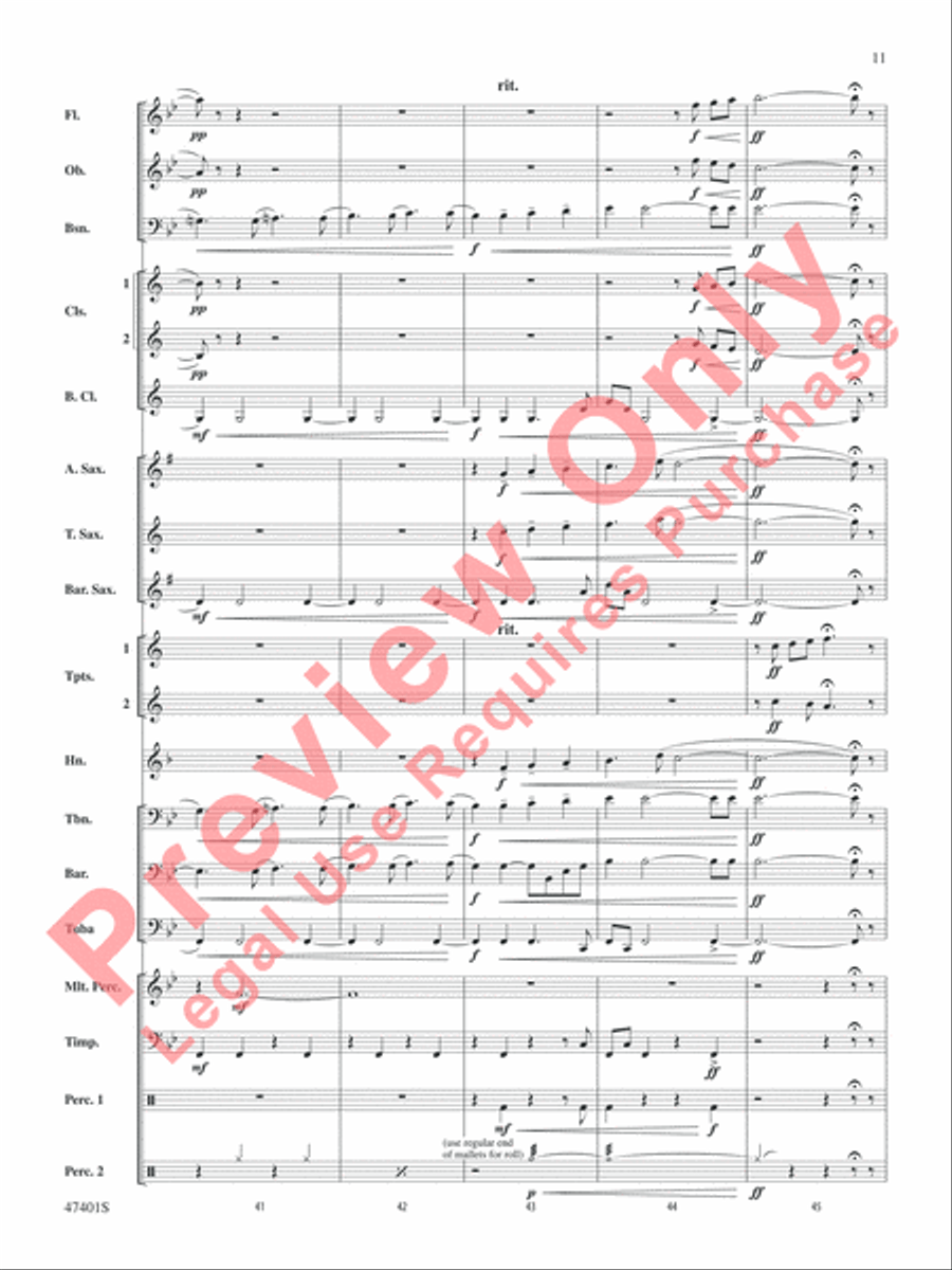 And So He Also Loves the Bow Concert Band scores gallery preview page 12