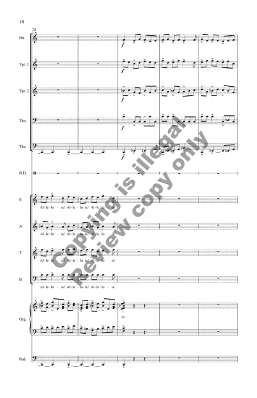 Alleluias, Intercessions and Remembrances (Brass Quintet Score) Choir scores gallery preview page 13