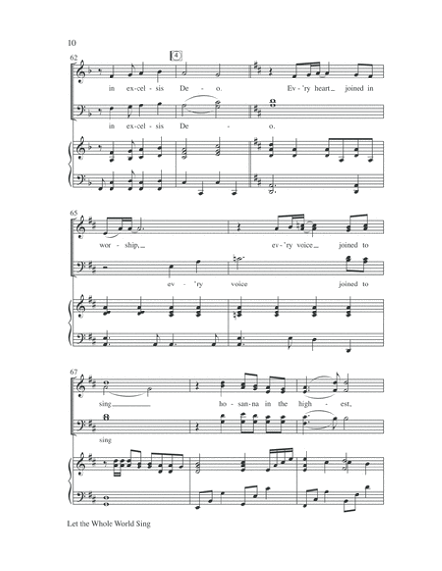 Let the Whole World Sing 4-Part scores gallery preview page 14