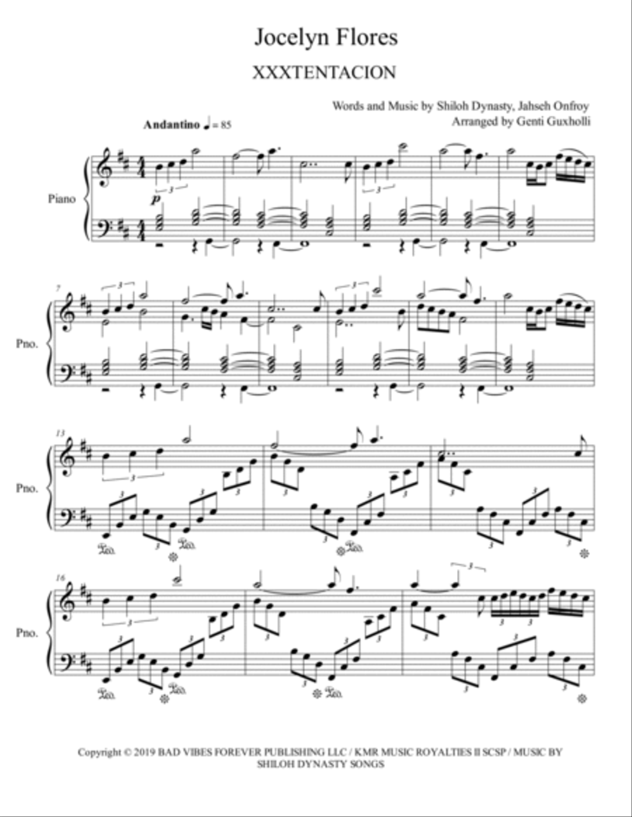 Jocelyn Flores Piano Solo scores gallery preview page 2