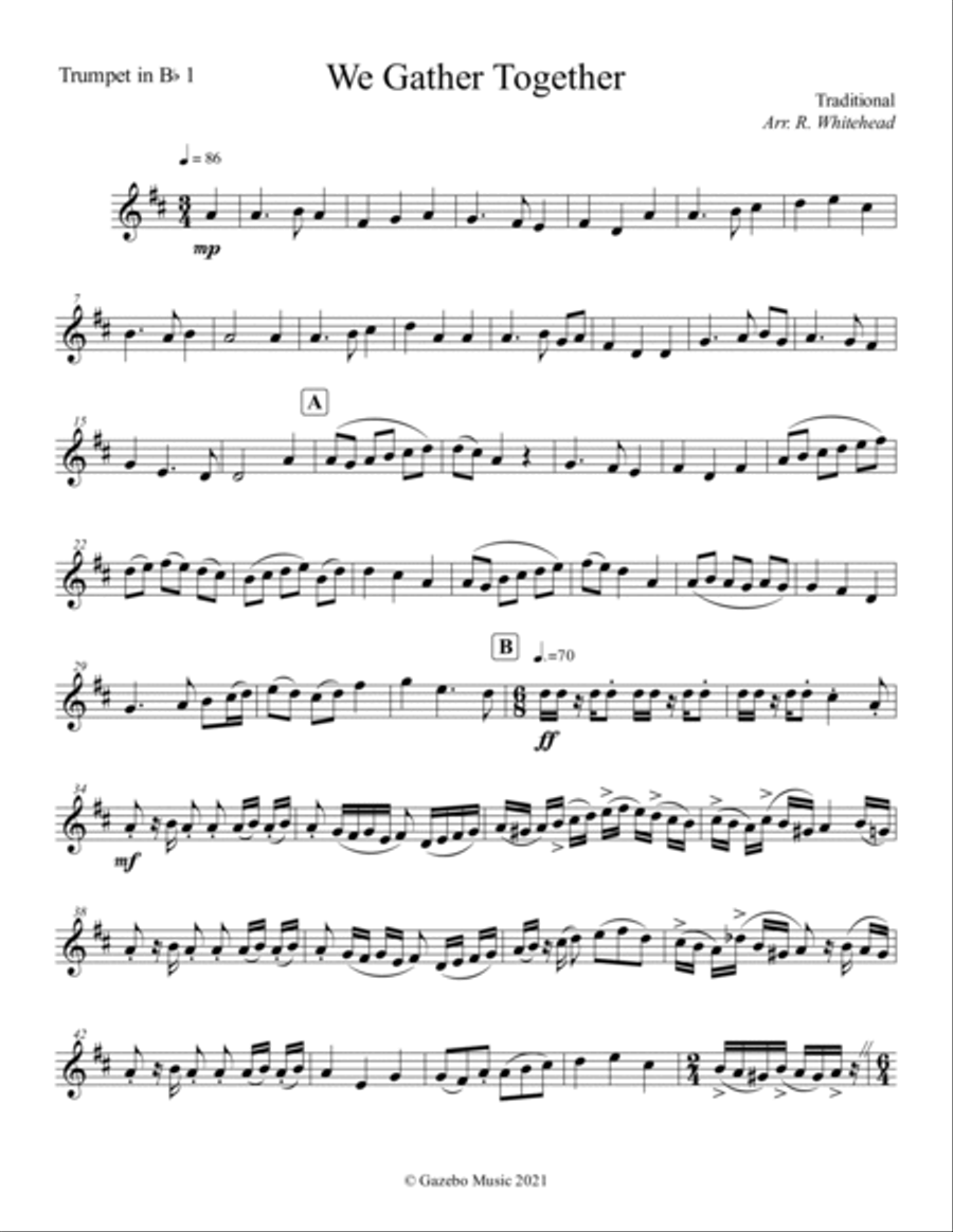 We Gather Together We Gather Together Brass Ensemble scores gallery preview page 5