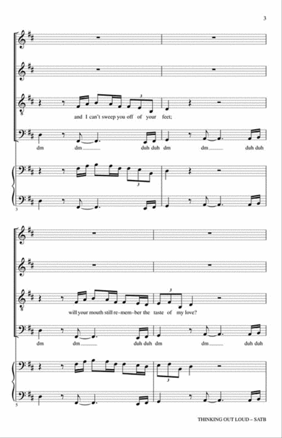 Thinking Out Loud Thinking Out Loud 4-Part scores gallery preview page 3