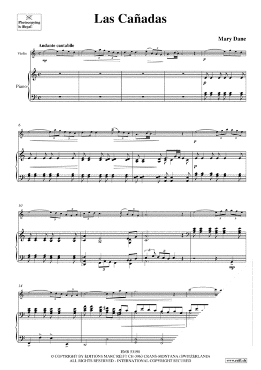 Las Canadas Violin Solo scores gallery preview page 3