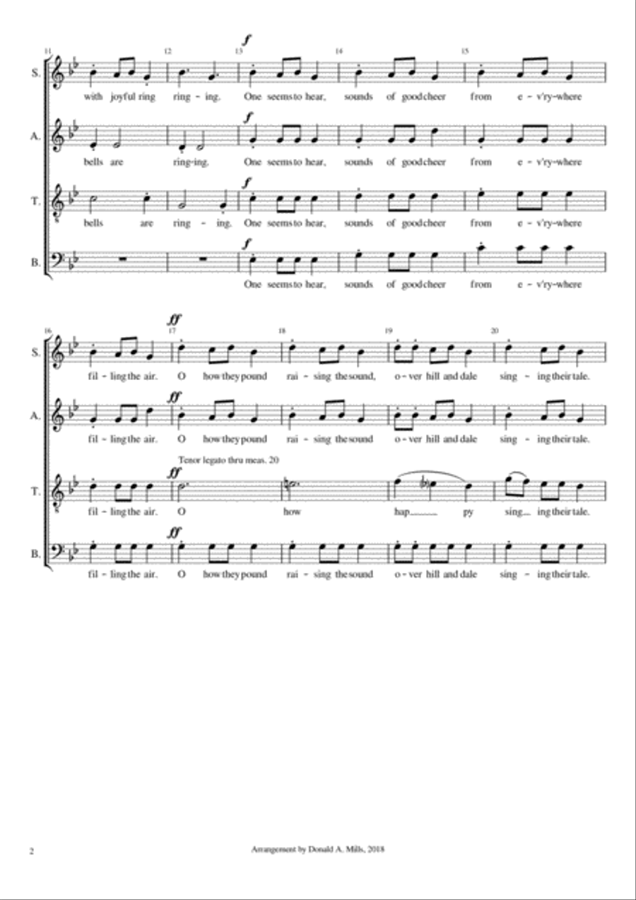 Carol of the Bells....satb 4-Part scores gallery preview page 2