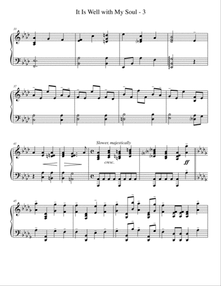 It Is Well With My Soul Piano Solo scores gallery preview page 3