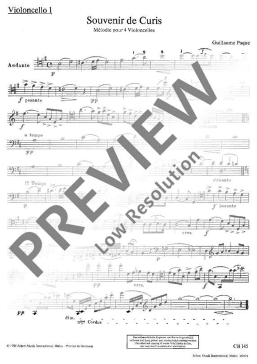 Souvenir de Curis Cello scores gallery preview page 5