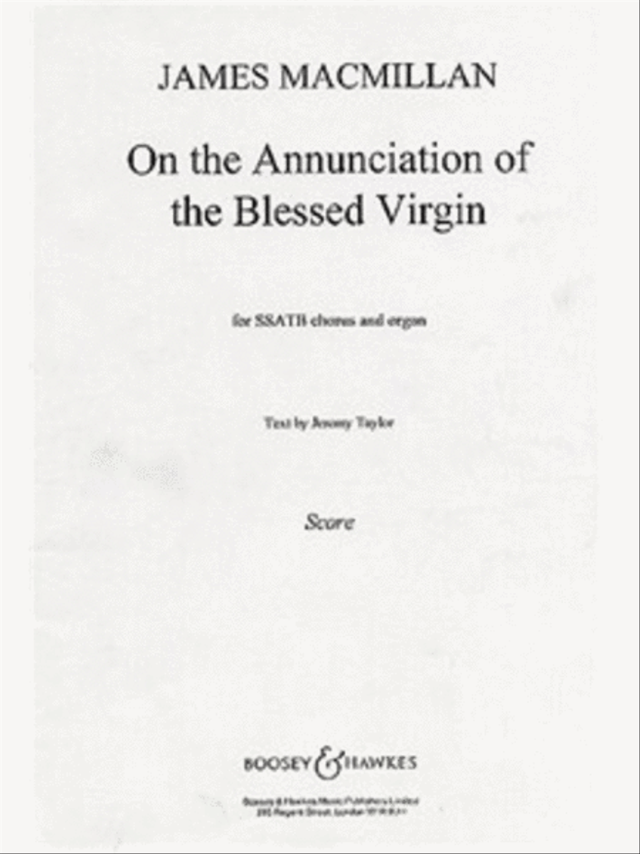 On the Annunciation of the Blessed Virgin SSATB scores gallery preview page 1