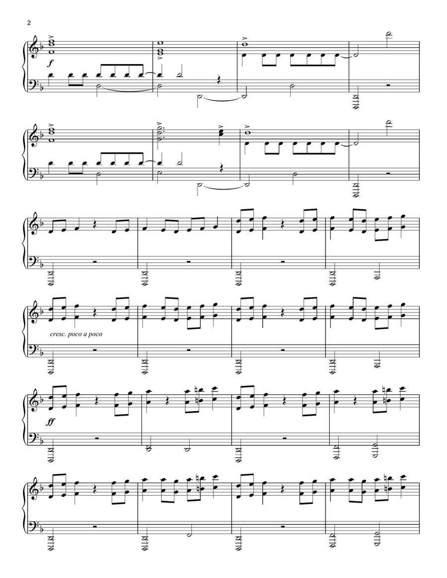Hello Zepp (Theme From Saw) Piano Solo scores gallery preview page 2