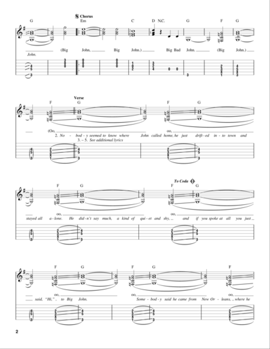 Big Bad John Electric Guitar scores gallery preview page 2