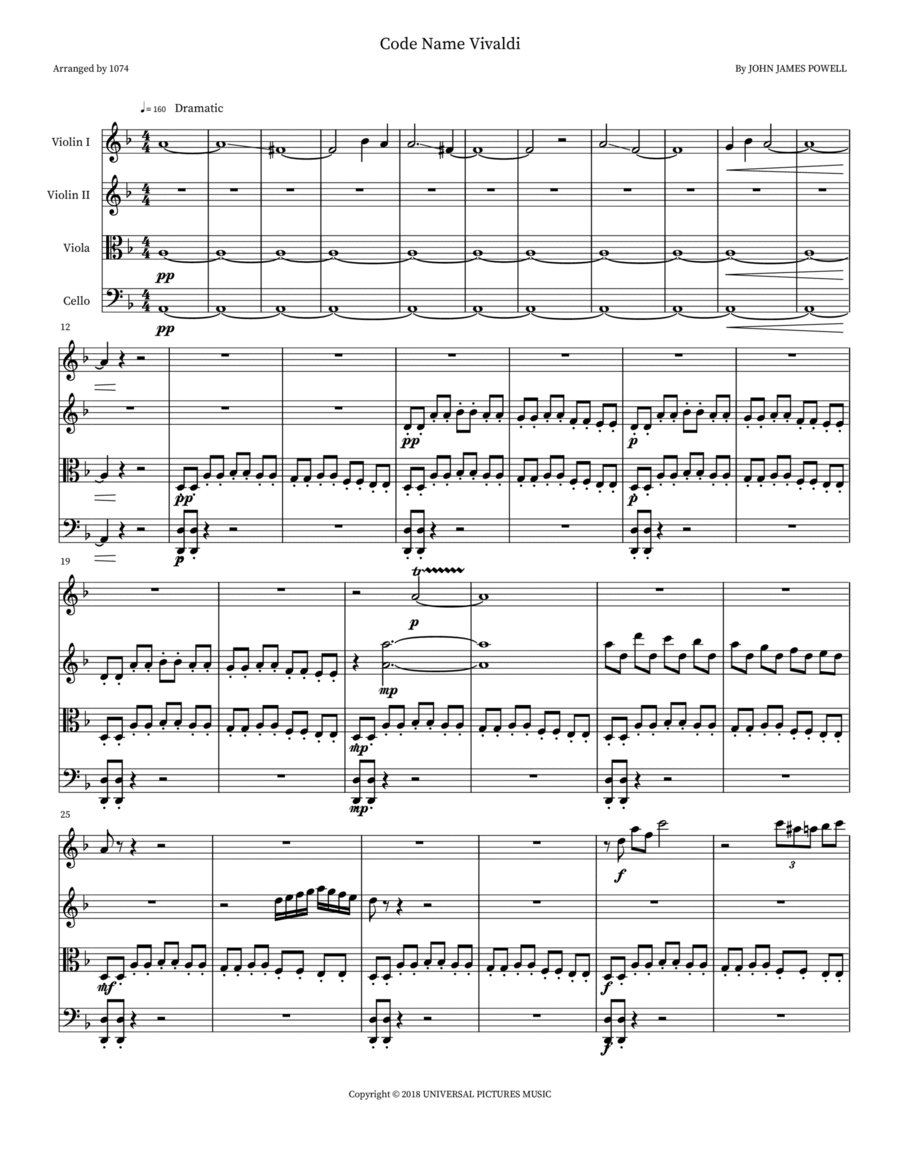 Code Name Vivaldi Code Name Vivaldi Small Ensemble scores gallery preview page 1