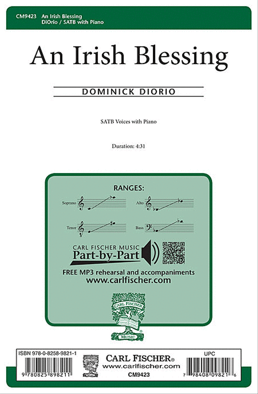 An Irish Blessing 4-Part scores gallery preview page 1