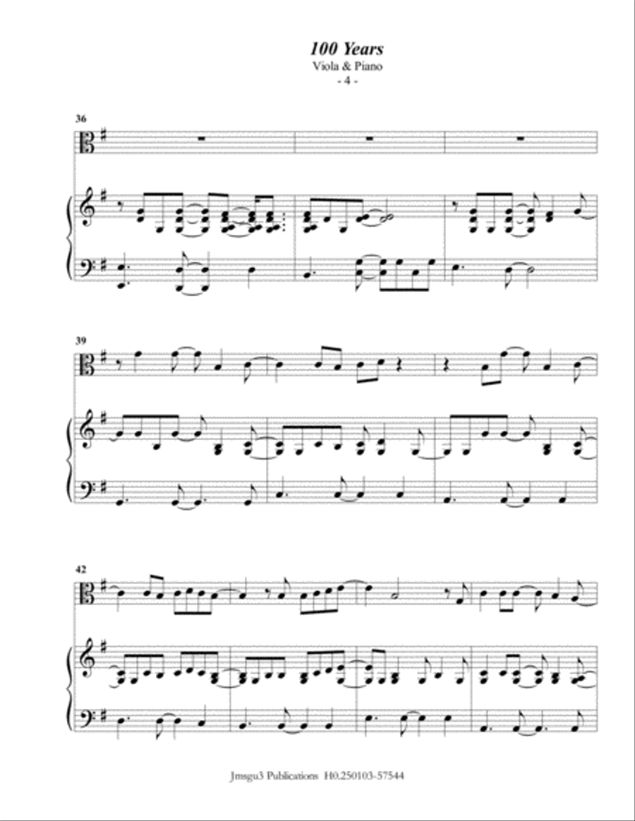 100 Years Viola scores gallery preview page 4
