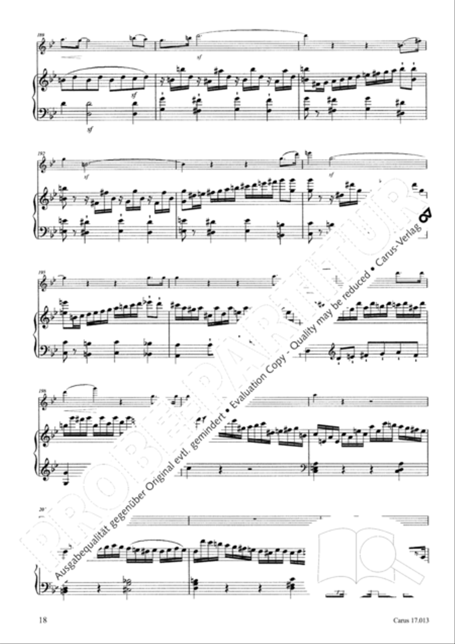 Sonate fur Querflote und Klavier Flute Solo scores gallery preview page 19