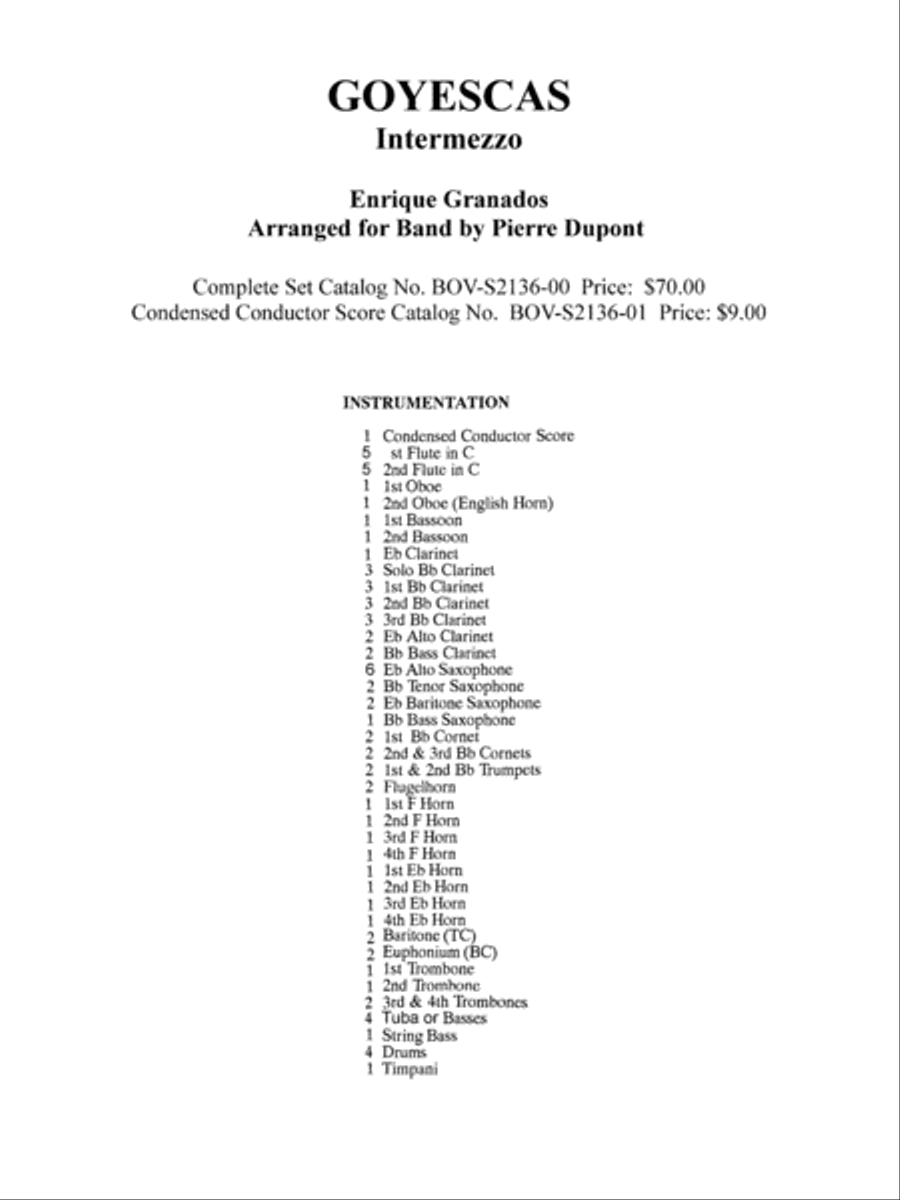 Goyescas Goyescas Concert Band scores gallery preview page 3