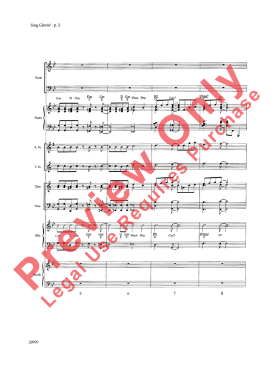 Sing Gloria! (A Song for Christmas) Choir scores gallery preview page 3