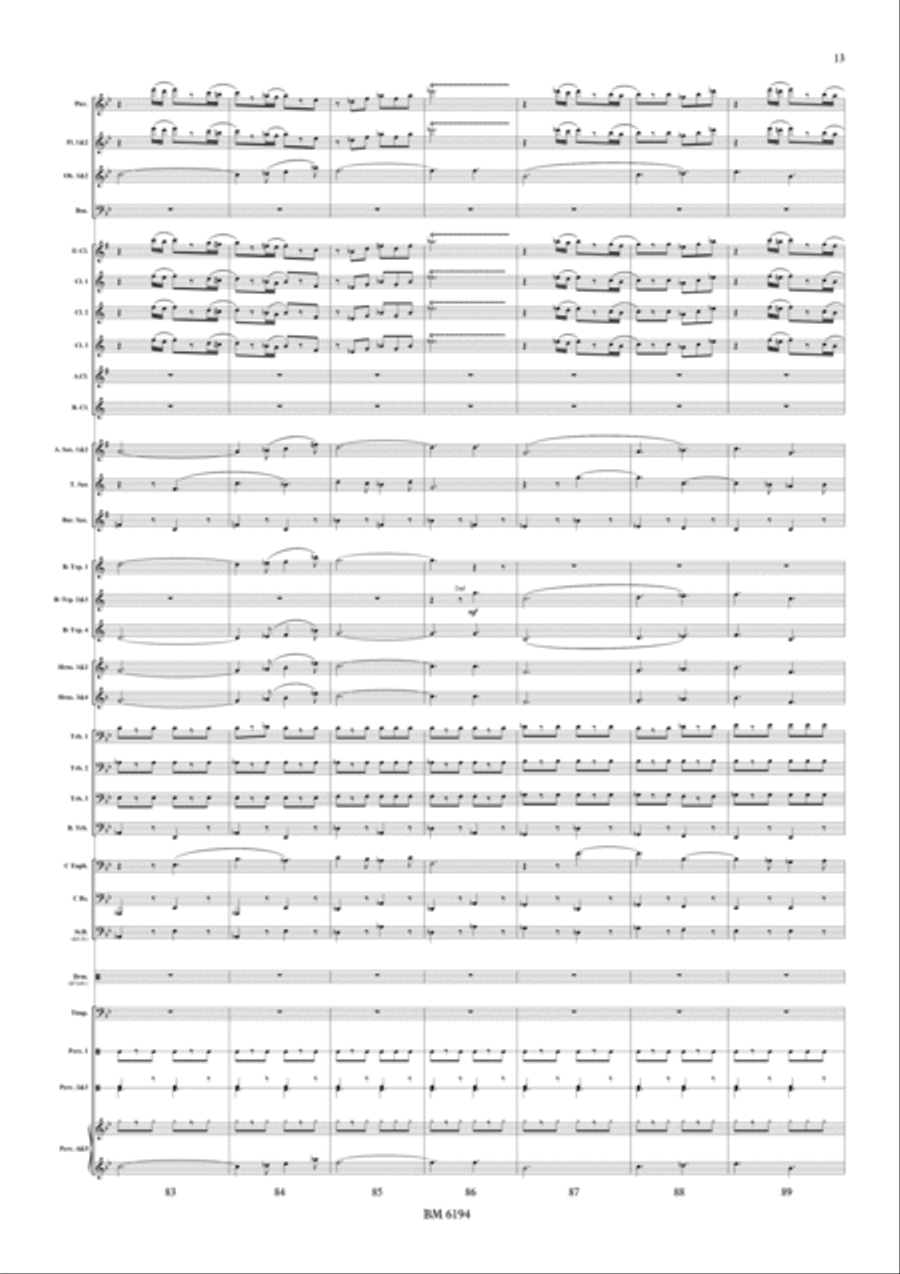 Circus Town Parade March for Wind Band Concert Band scores gallery preview page 14