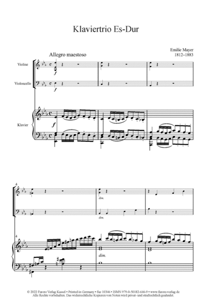 Piano trio E flat major
