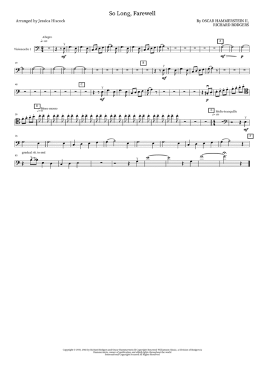 So Long, Farewell School and Community scores gallery preview page 5