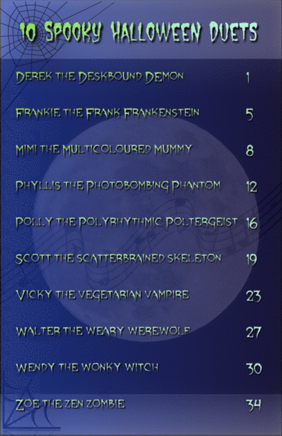 10 Spooky Halloween Duets for Flute Flute Duet scores gallery preview page 2