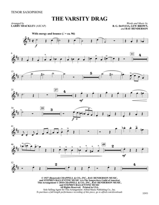The Varsity Drag (from the musical Good News): B-flat Tenor Saxophone