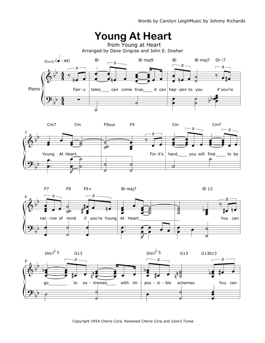 Young At Heart Voice scores gallery preview page 1