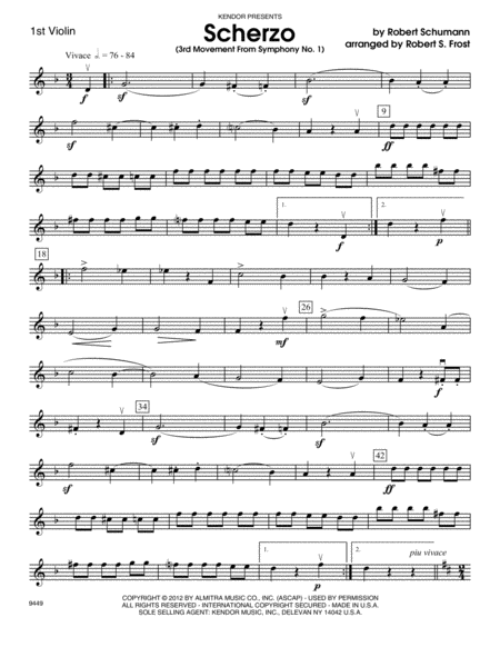 Scherzo (3rd Movement From Symphony No. 1) - Violin 1
