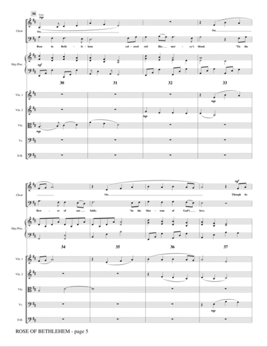Rose Of Bethlehem - Full Score Choir scores gallery preview page 5