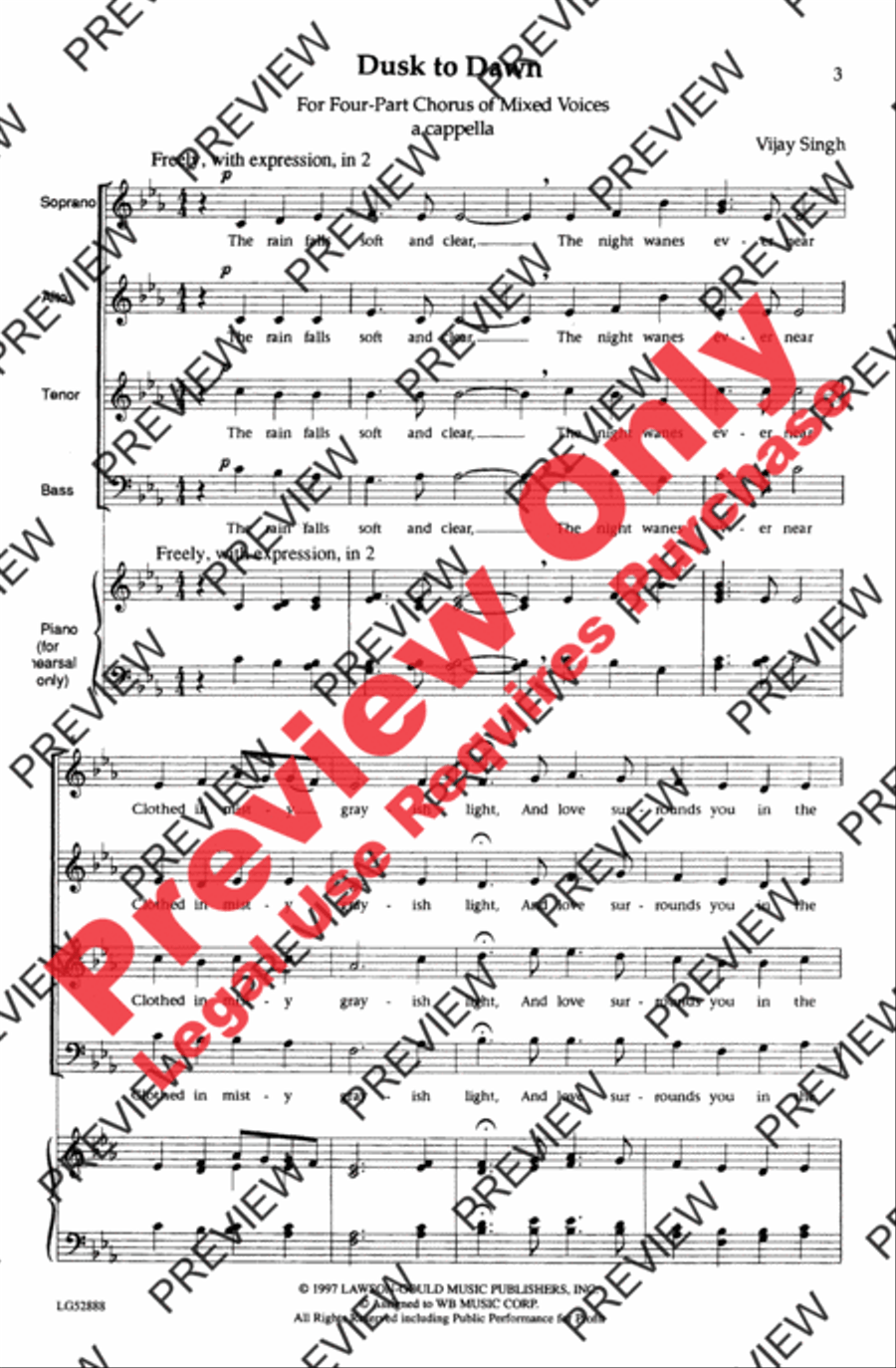 Dusk to Dawn 4-Part scores gallery preview page 2