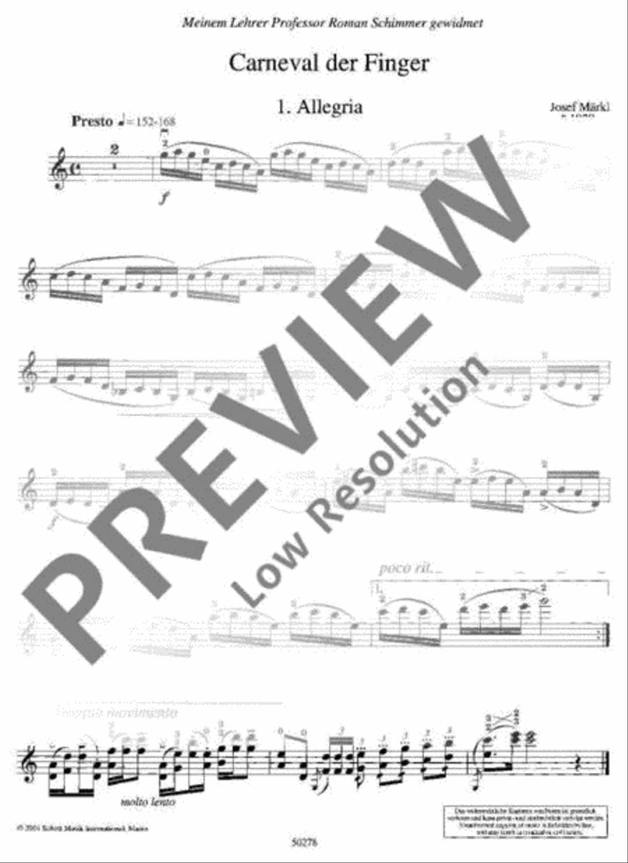 Carneval of Fingers Violin Solo scores gallery preview page 15