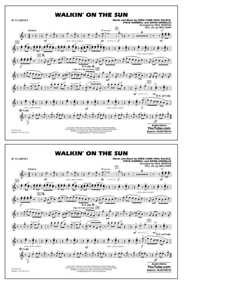 Walkin' on the Sun (arr. Paul Murtha) - Bb Clarinet