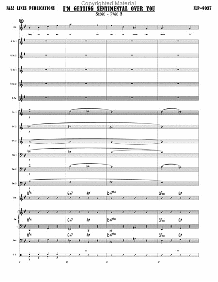I'm Getting Sentimental Over You Big Band scores gallery preview page 5