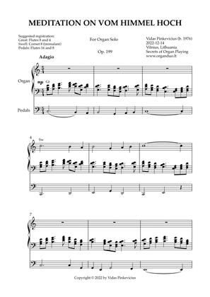 Meditation on Vom Himmel hoch, Op. 199 (Organ Solo) by Vidas Pinkevicius