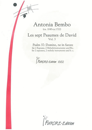 Book cover for Les sept Psaumes de David Vol. 3 Psalm XXXVII: Domine, ne in furore (S1, S2)