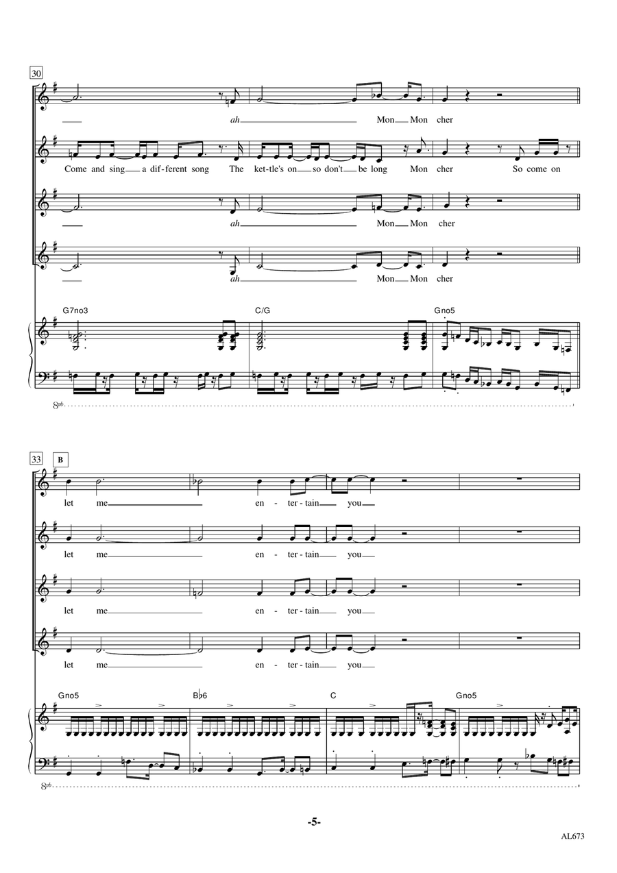Let Me Entertain You SSAA scores gallery preview page 5