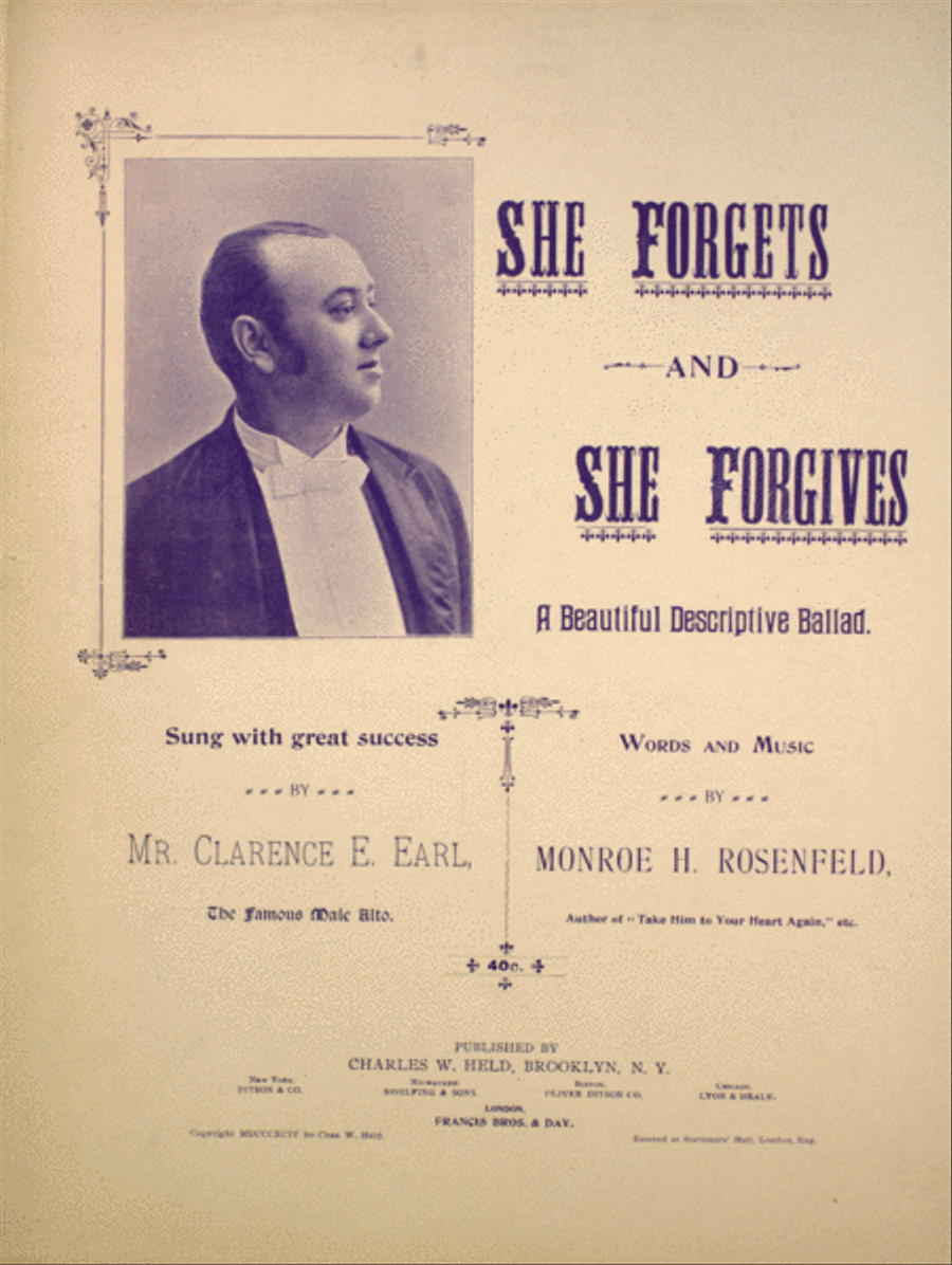 She Forgets and She Forgives. A Beautiful Descriptive Ballad Voice scores gallery preview page 1