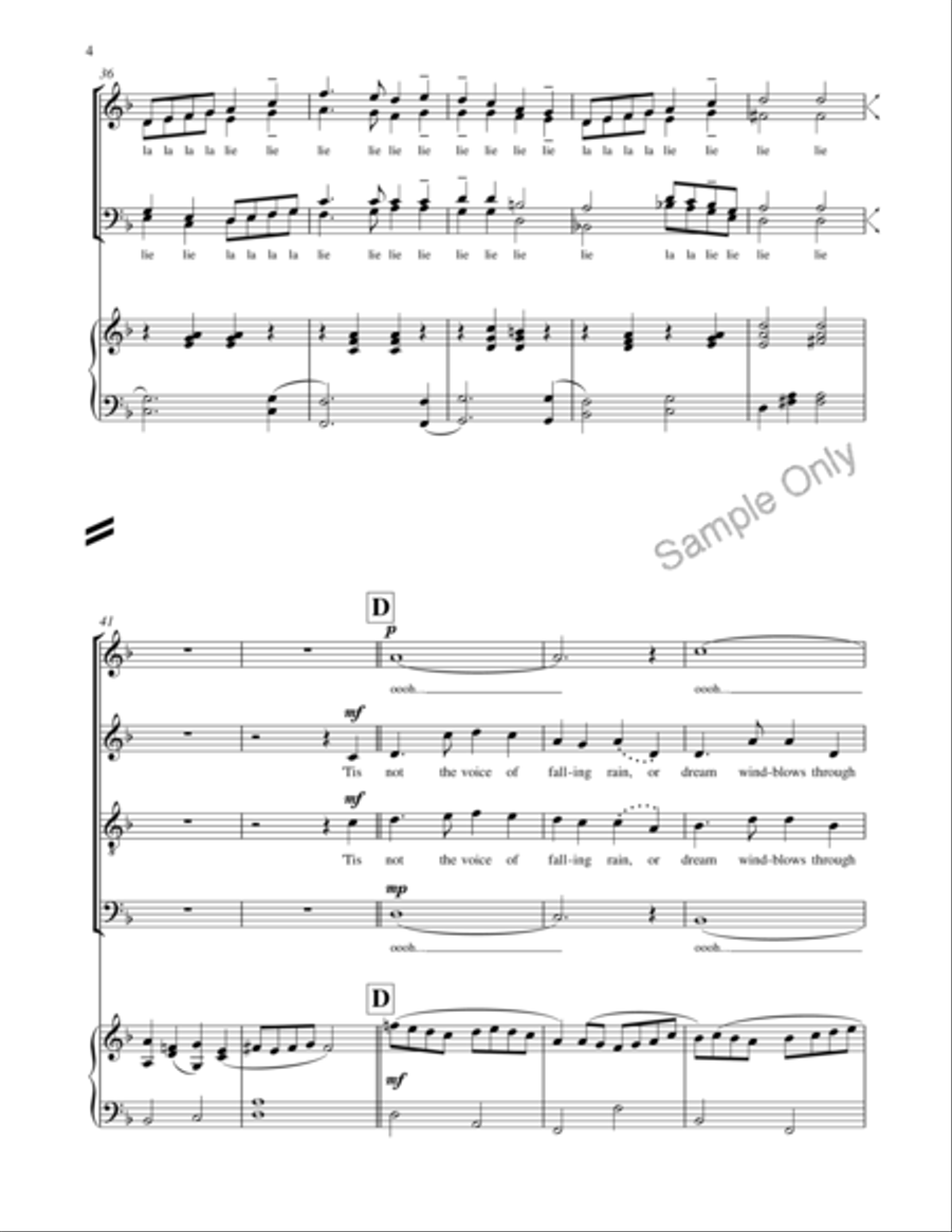 Mid Winter's Dreams 4-Part scores gallery preview page 4