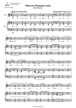 Med en Primula veris, Op. 26 No. 4