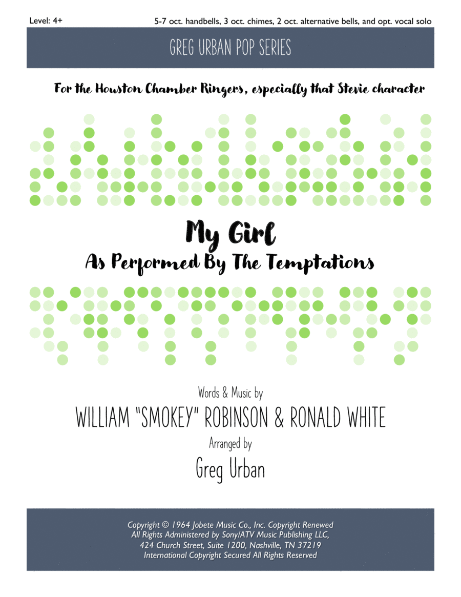 My Girl Handbell Choir scores gallery preview page 1