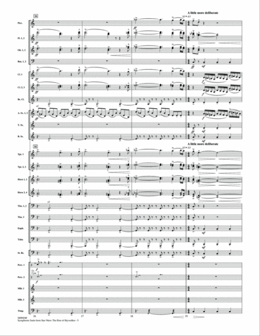 Symphonic Suite from Star Wars: The Rise of Skywalker (arr. Bocook) - Conductor Score (Full Score) Concert Band scores gallery preview page 5