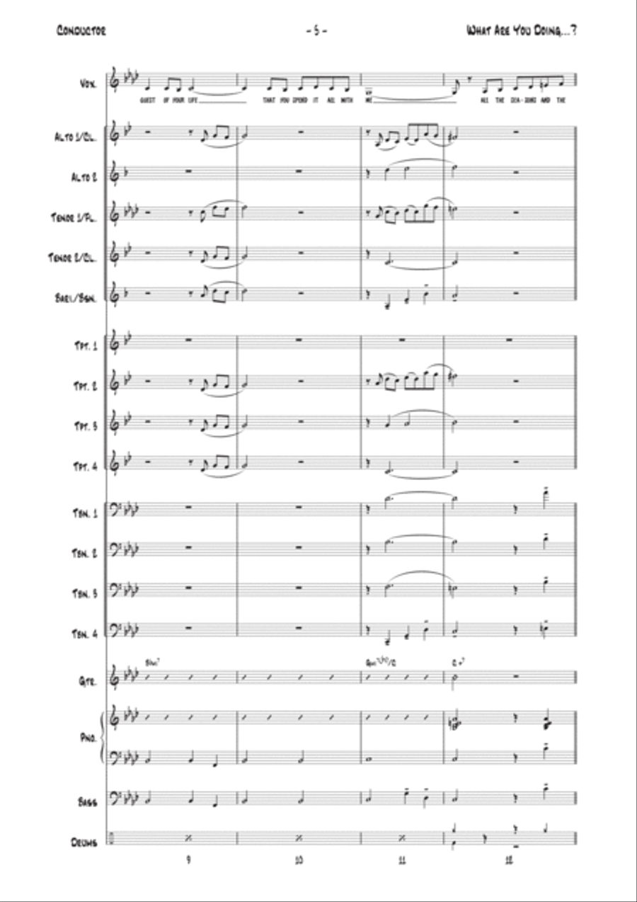 What Are You Doing The Rest Of Your Life? Jazz Ensemble scores gallery preview page 5