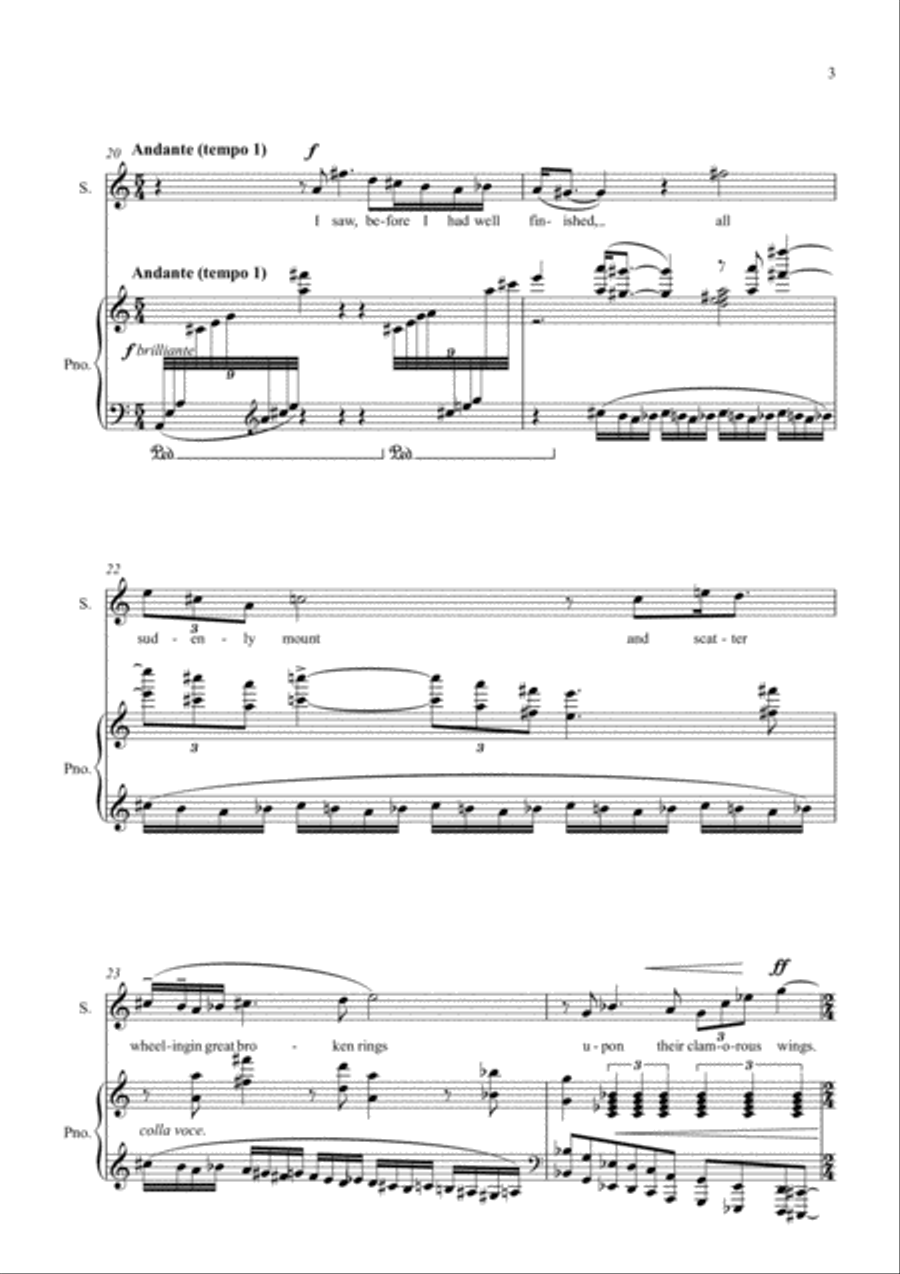 The Wild Swans at Coole Voice scores gallery preview page 3