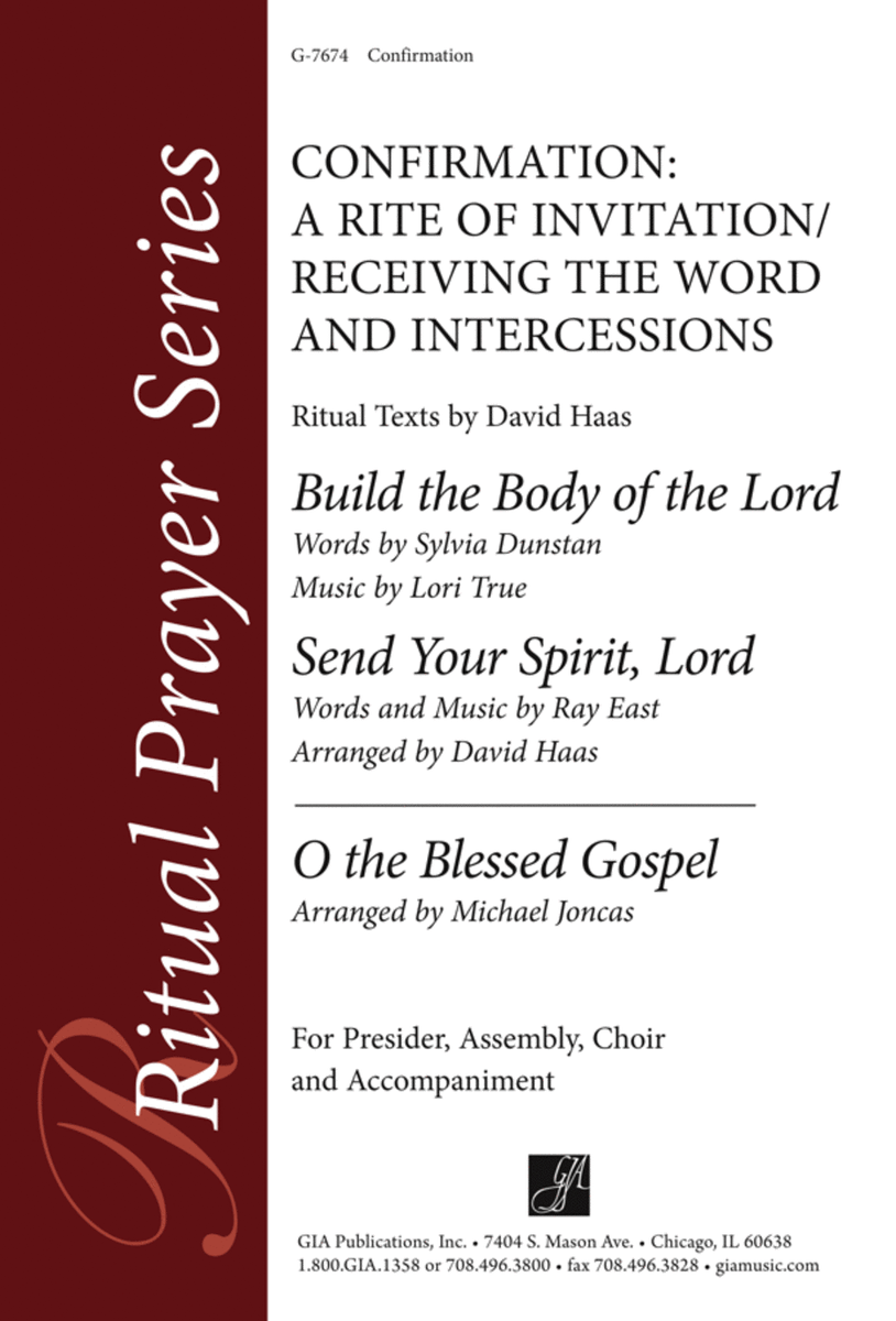 Confirmation: A Rite of Invitation / Receiving the Word & Intercessions - Guitar edition