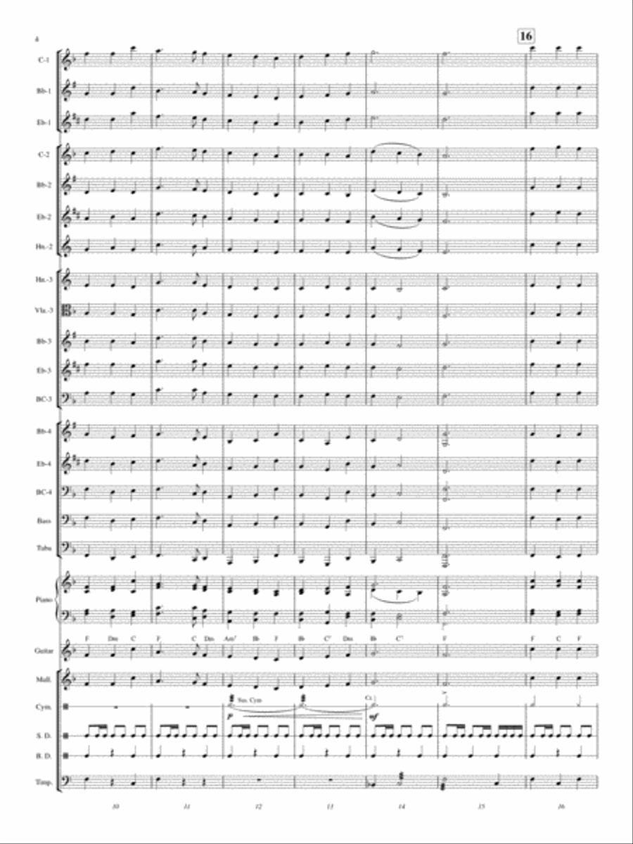 A Festival of Hymns A Festival of Hymns Concert Band scores gallery preview page 3