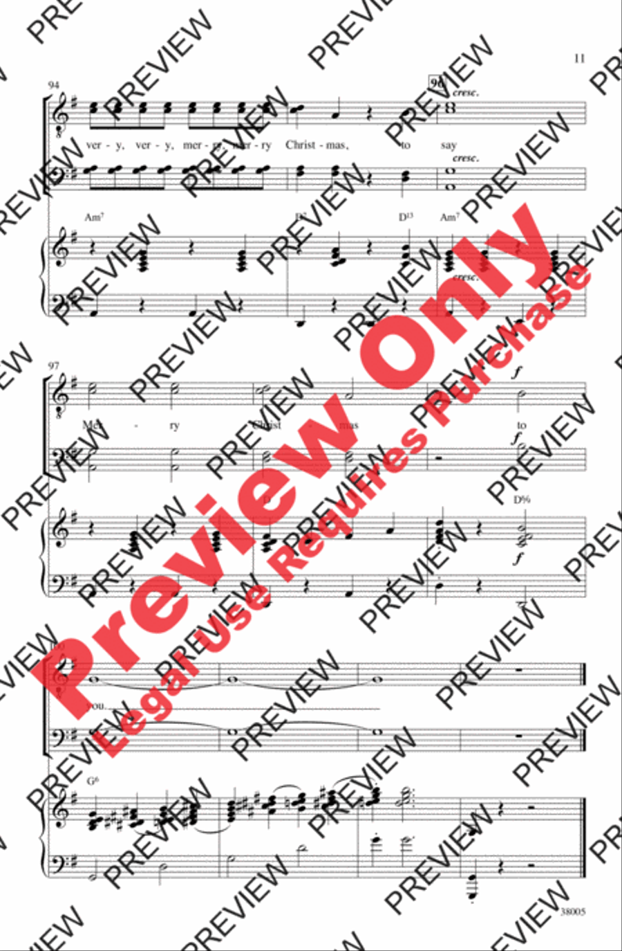 Mele Kalikimaka Men's Choir scores gallery preview page 11