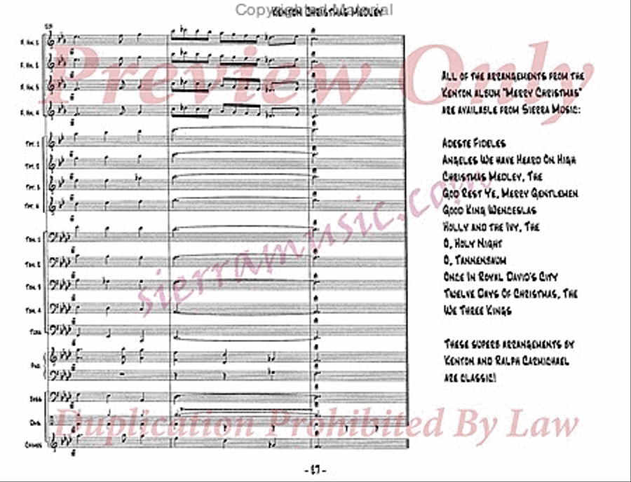 Christmas Medley Christmas Medley Jazz Ensemble scores gallery preview page 28