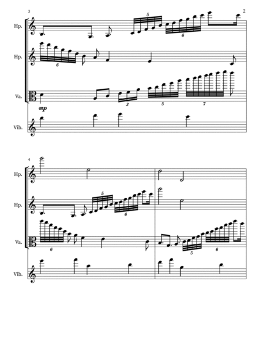 Z 185 for harps, viola section, vibraphone Viola scores gallery preview page 2