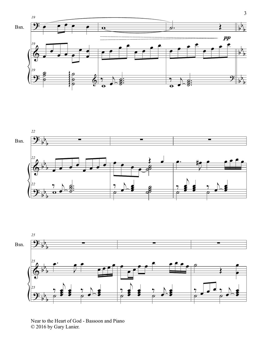 NEAR TO THE HEART OF GOD (Duet – Bassoon & Piano with Score/Part) Bassoon Solo scores gallery preview page 4