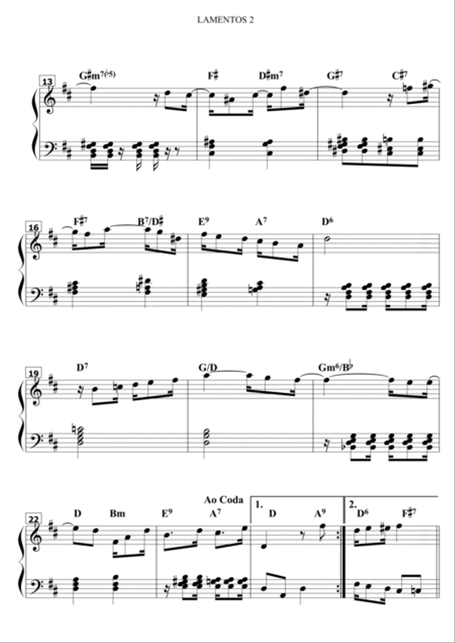 Lamento Piano Solo scores gallery preview page 2